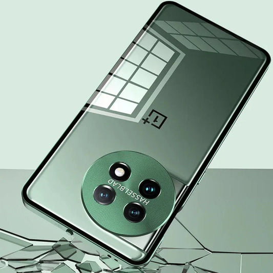 Aluminium Frame Glass Back Case For OnePlus