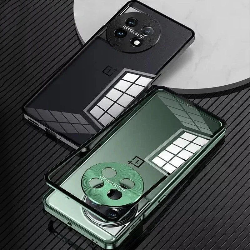 Aluminium Frame Glass Back Case For OnePlus