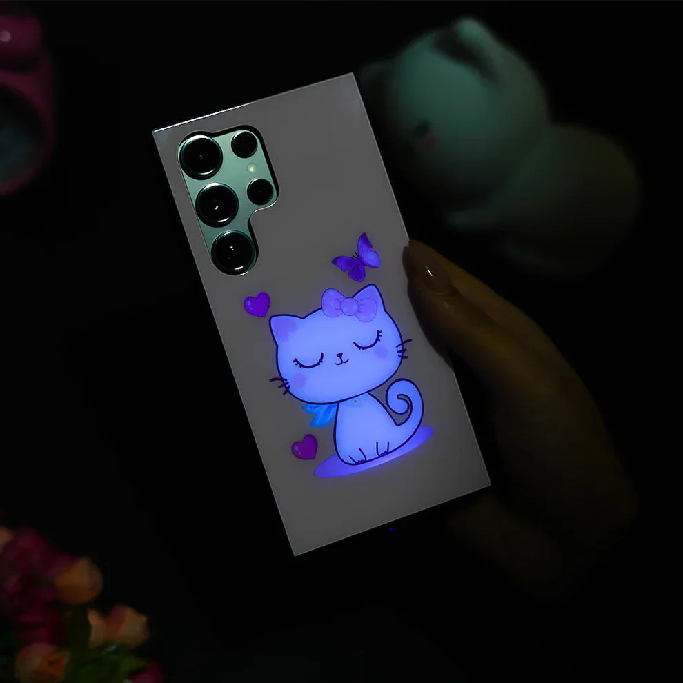 CuteCat RGB LED Luminous Case For Samsung