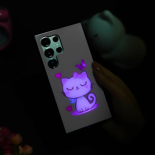 CuteCat RGB LED Luminous Case For Samsung