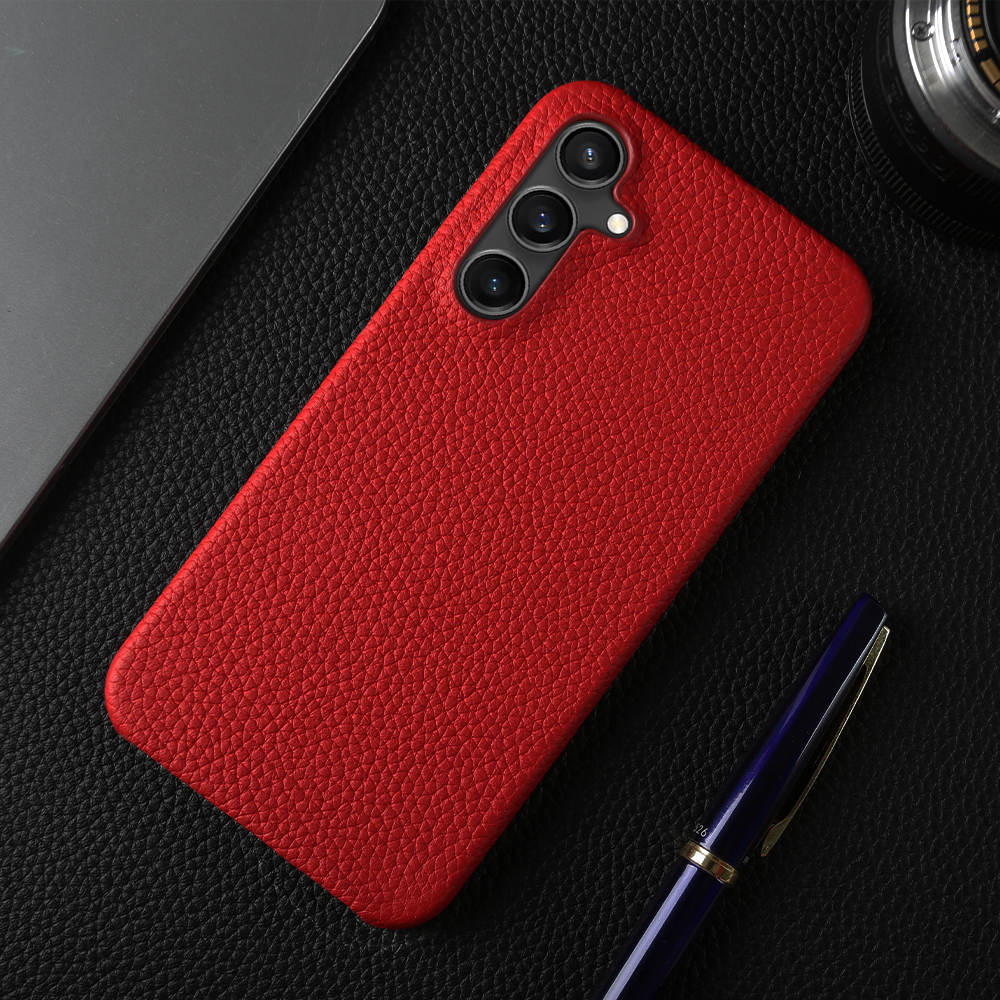 Luxury Real Leather S Series Phone Case For Samsung (Lychee Pattern)