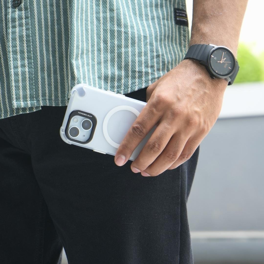 Ultimate 9-in-1 iPhone Protection Kit | Case + Tempered Glass + Lens Guard & 6 Metal Camera Rings(Exclusive)