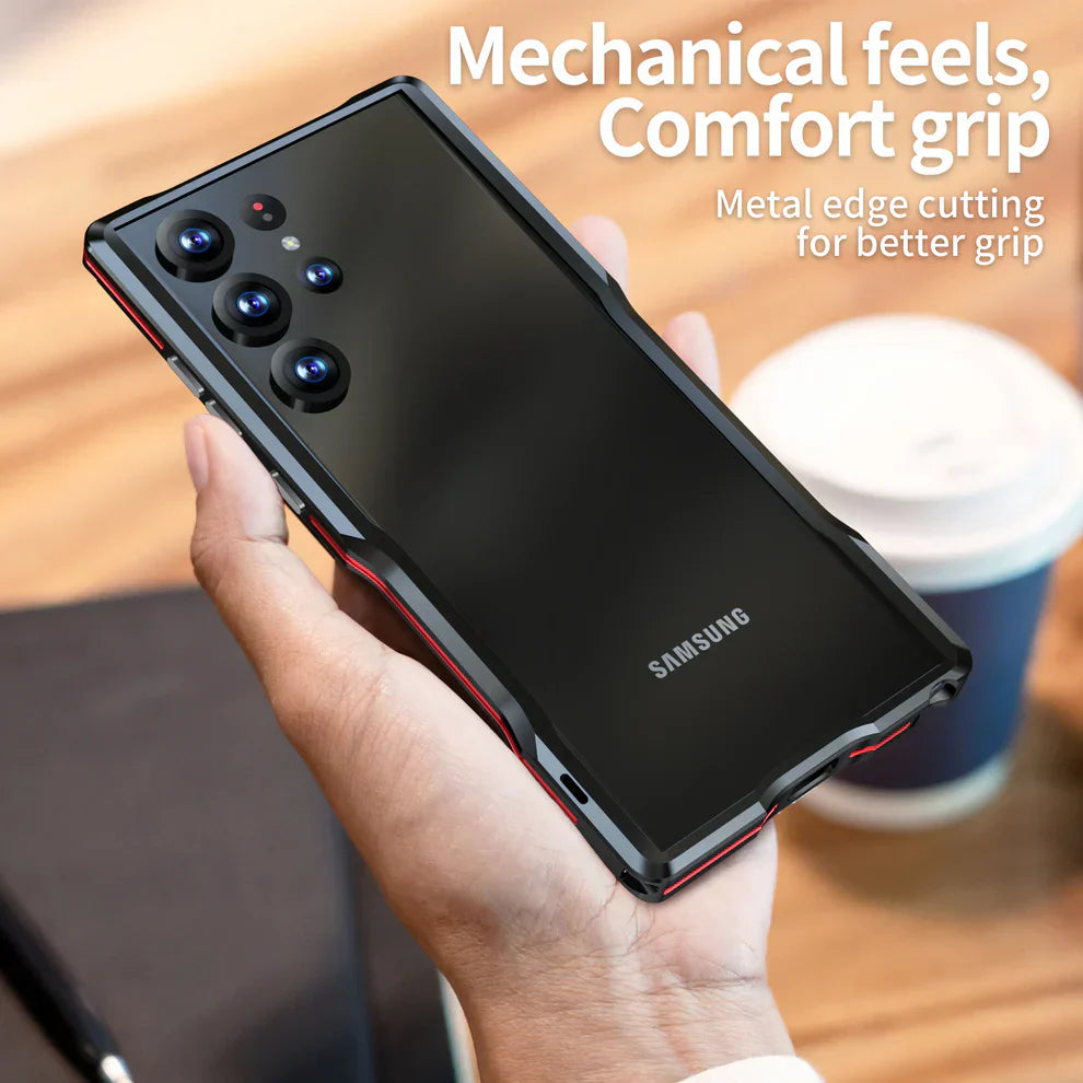 Anti-drop Bumper Samsung Case With Metal Frame Screw Lock
