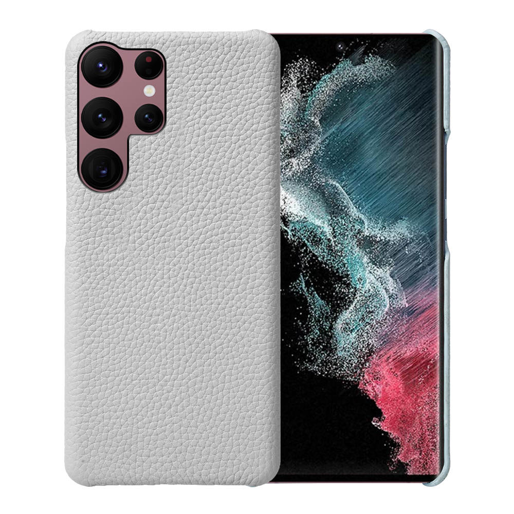 Luxury Real Leather S Series Phone Case For Samsung (Lychee Pattern)