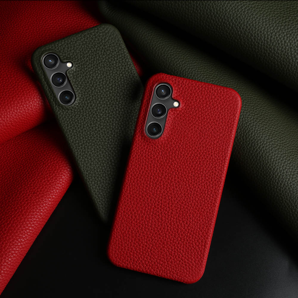 Luxury Real Leather S Series Phone Case For Samsung (Lychee Pattern)