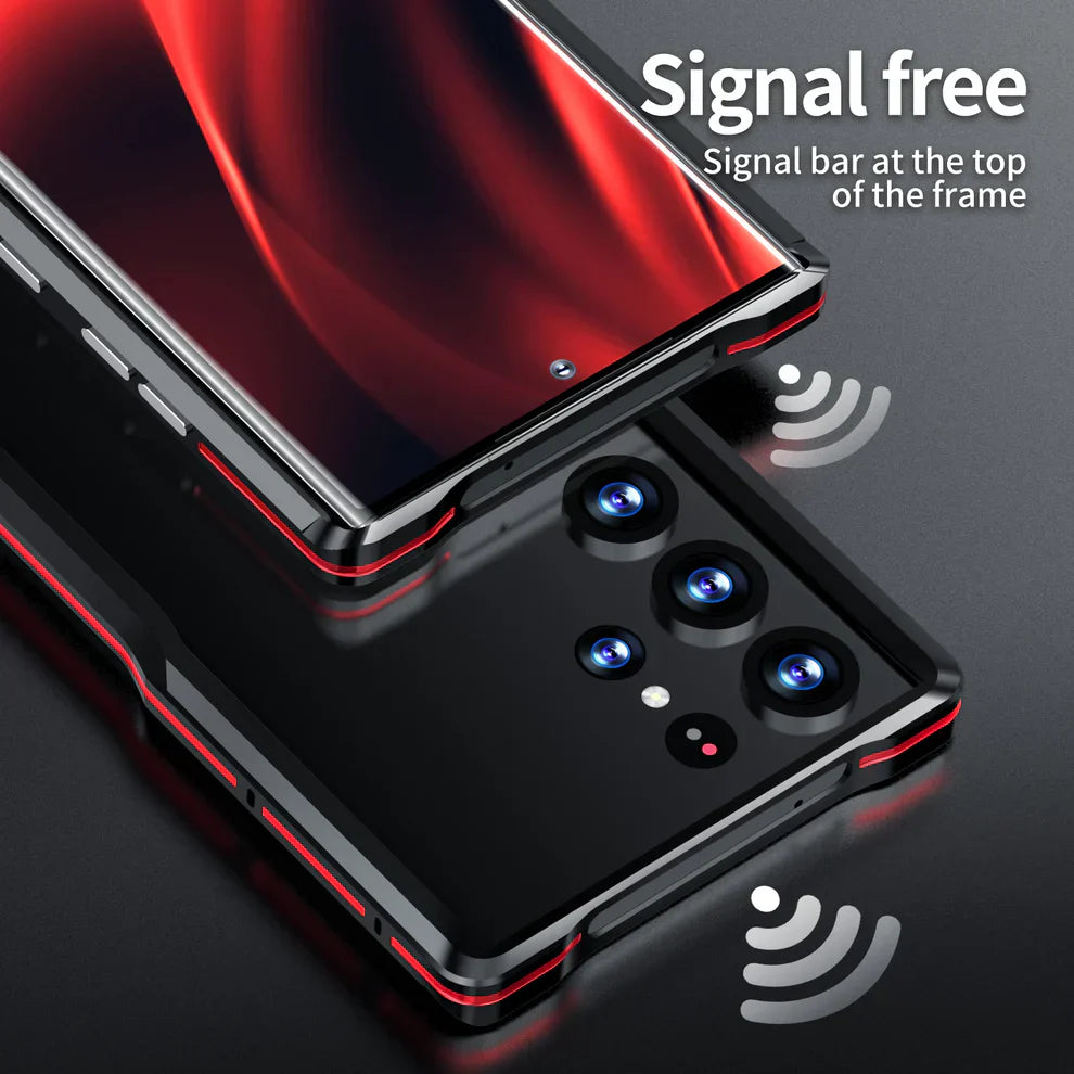 Anti-drop Bumper Samsung Case With Metal Frame Screw Lock