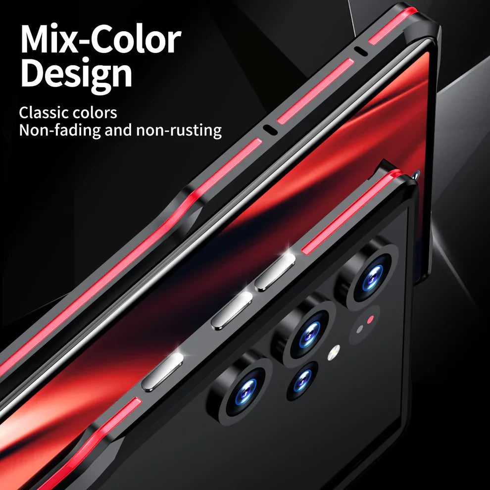 Anti-drop Bumper Samsung Case With Metal Frame Screw Lock