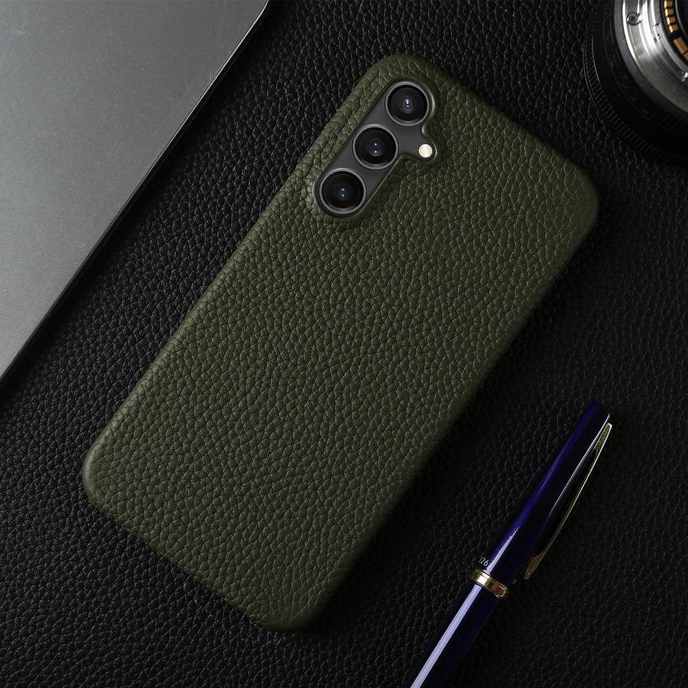 Luxury Real Leather S Series Phone Case For Samsung (Lychee Pattern)