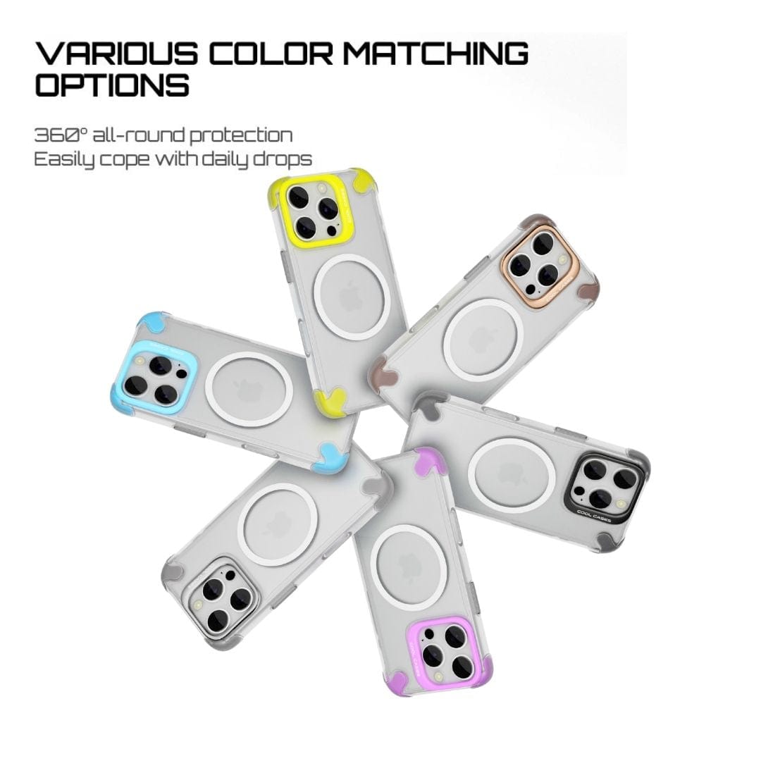 Ultimate 9-in-1 iPhone Protection Kit | Case + Tempered Glass + Lens Guard & 6 Metal Camera Rings(Exclusive)