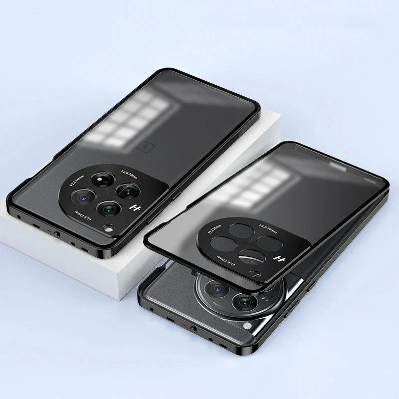 Aluminium Frame Glass Back Case For OnePlus