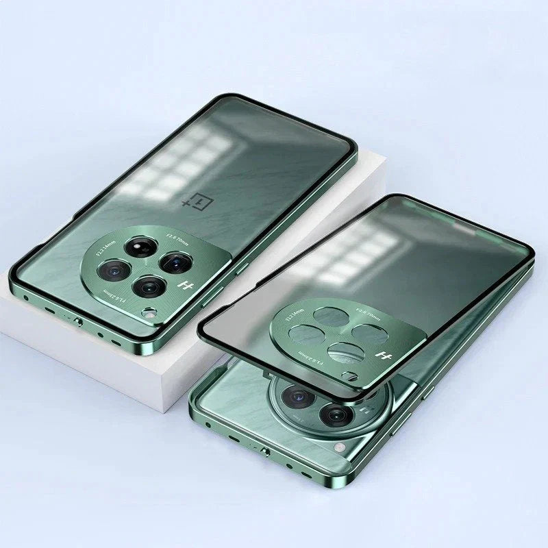 Aluminium Frame Glass Back Case For OnePlus