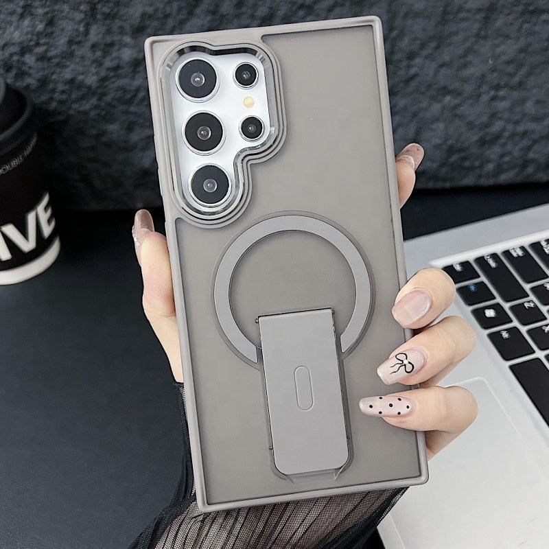 Samsung Galaxy Ultra 5G Luxury Kickstand Magnetic Frosted Case