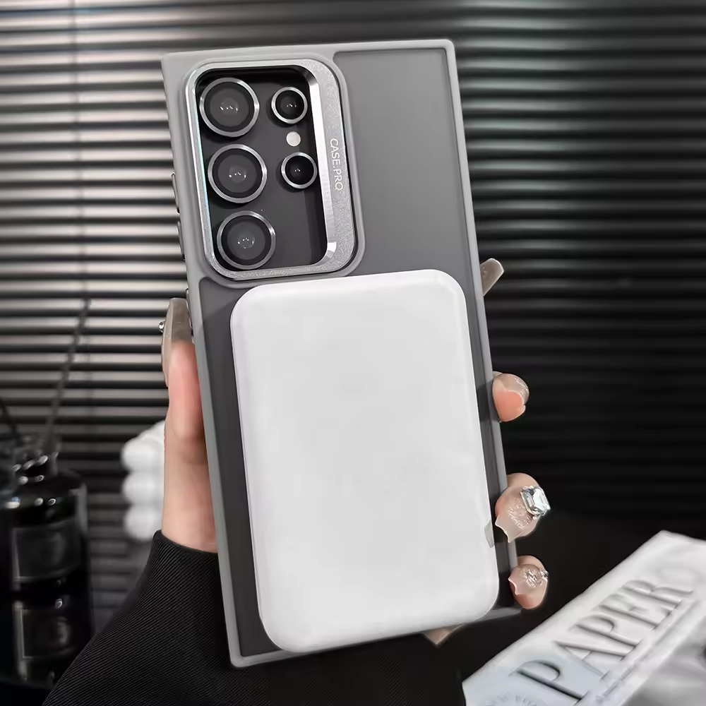 Samsung Galaxy Ultra 5G New Frosted Matte Magnetic Metal Kickstand Shockproof Phone Case Cover
