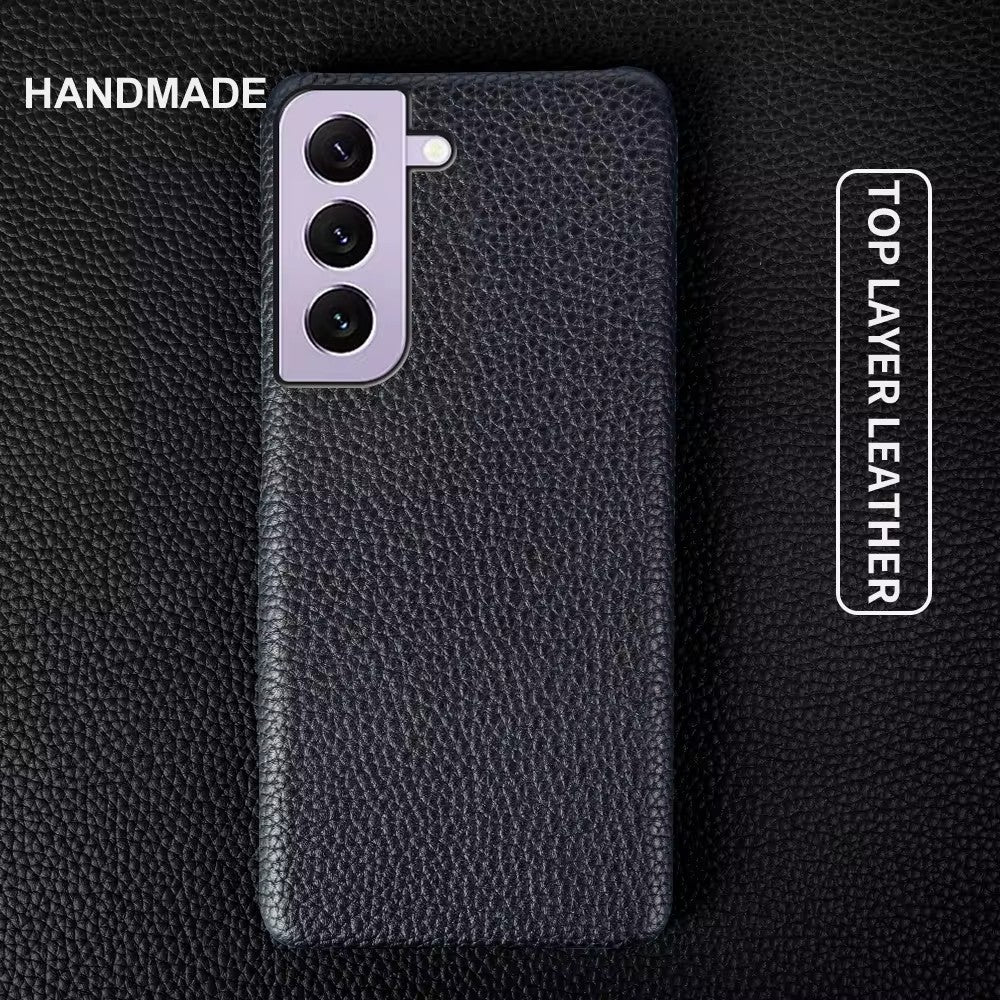 Luxury Real Leather S Series Phone Case For Samsung (Lychee Pattern)
