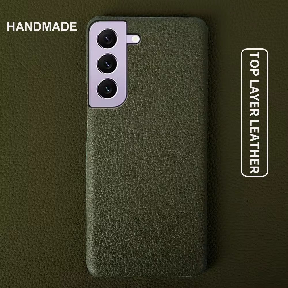 Luxury Real Leather S Series Phone Case For Samsung (Lychee Pattern)