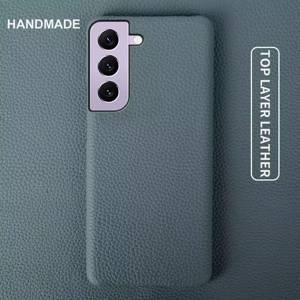 Luxury Real Leather S Series Phone Case For Samsung (Lychee Pattern)