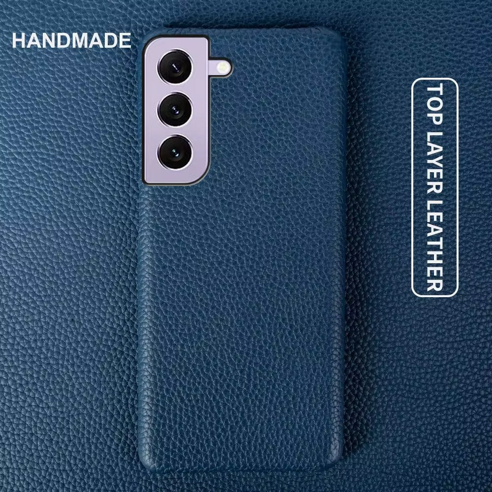 Luxury Real Leather S Series Phone Case For Samsung (Lychee Pattern)
