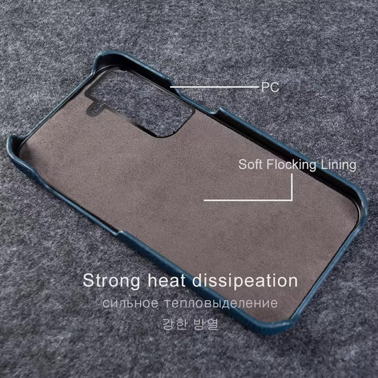 Luxury Real Leather S Series Phone Case For Samsung (Lychee Pattern)