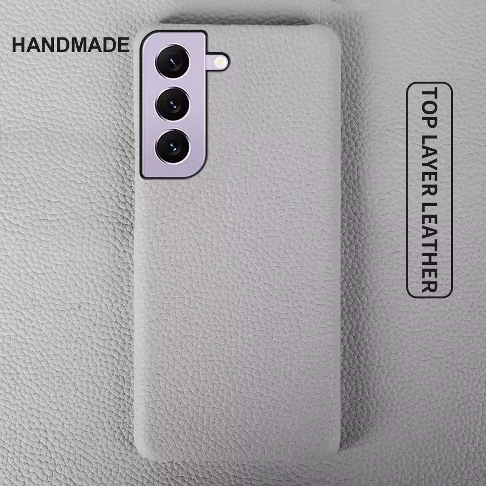 Luxury Real Leather S Series Phone Case For Samsung (Lychee Pattern)