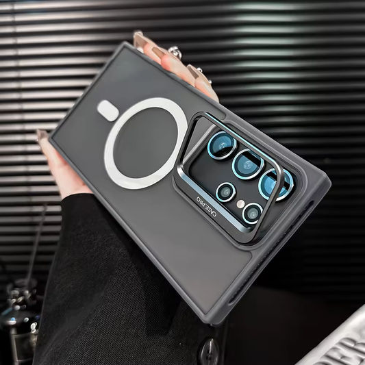 Samsung Galaxy Ultra 5G New Frosted Matte Magnetic Metal Kickstand Shockproof Phone Case Cover