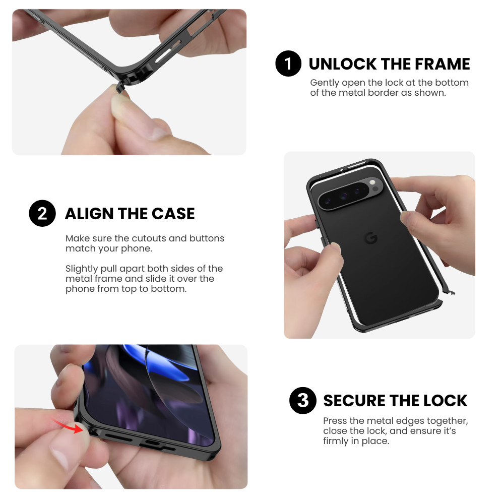 AeroShield Google Pixel Series – Slim Alloy Frame Shockproof Armor