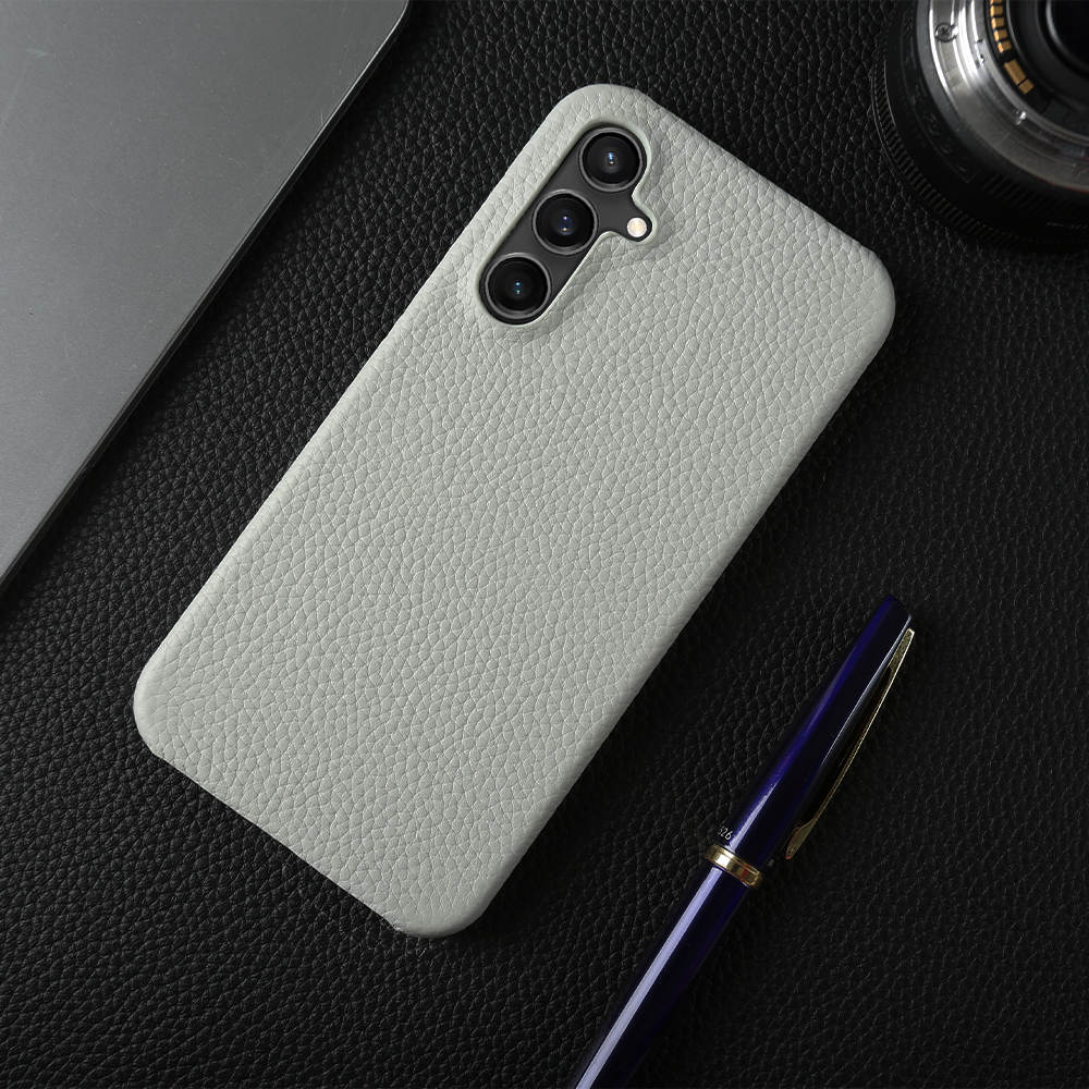 Luxury Real Leather S Series Phone Case For Samsung (Lychee Pattern)