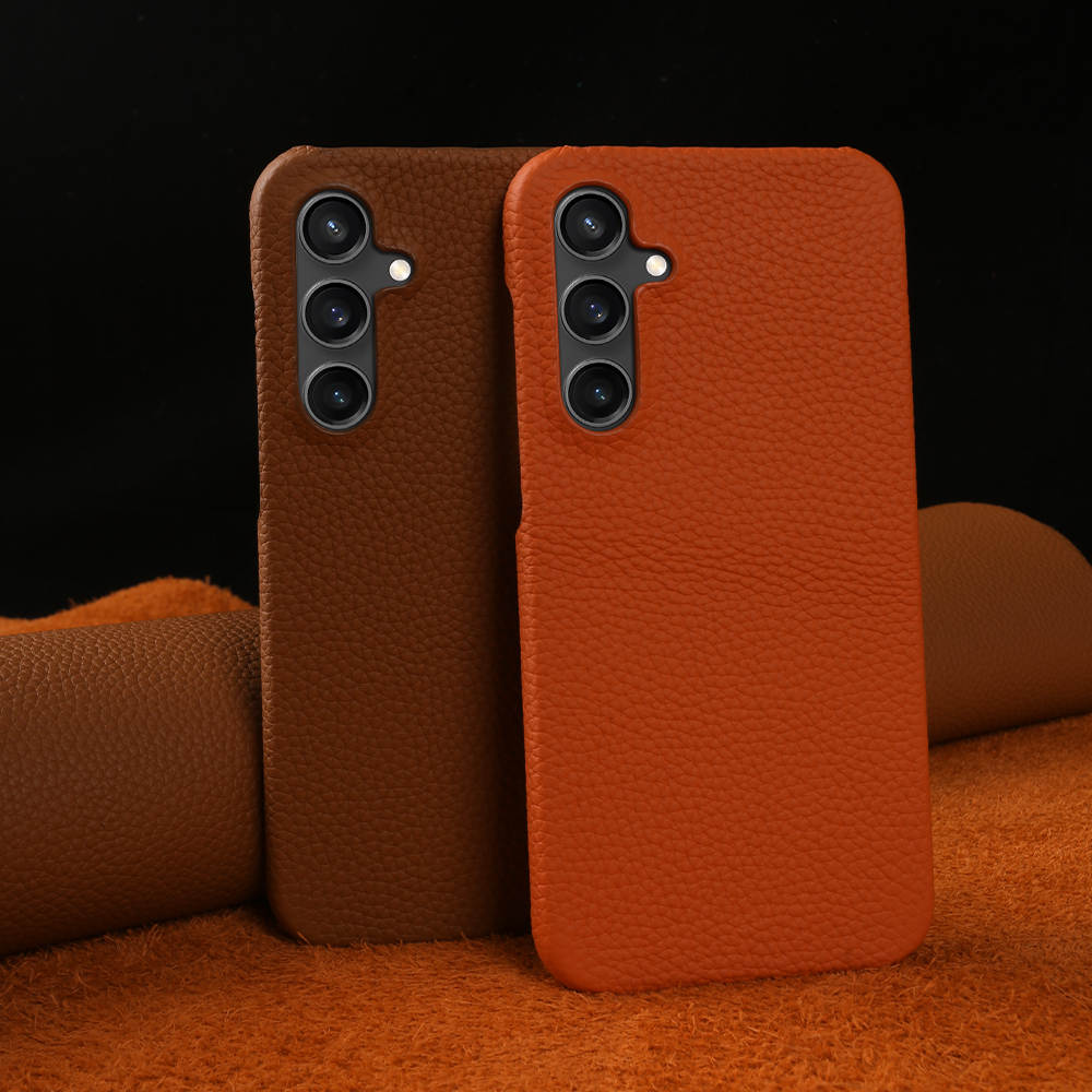 Luxury Real Leather S Series Phone Case For Samsung (Lychee Pattern)