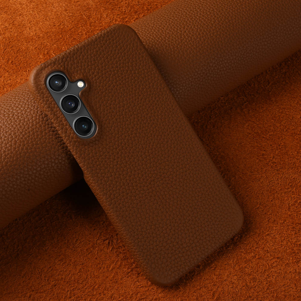 Luxury Real Leather S Series Phone Case For Samsung (Lychee Pattern)