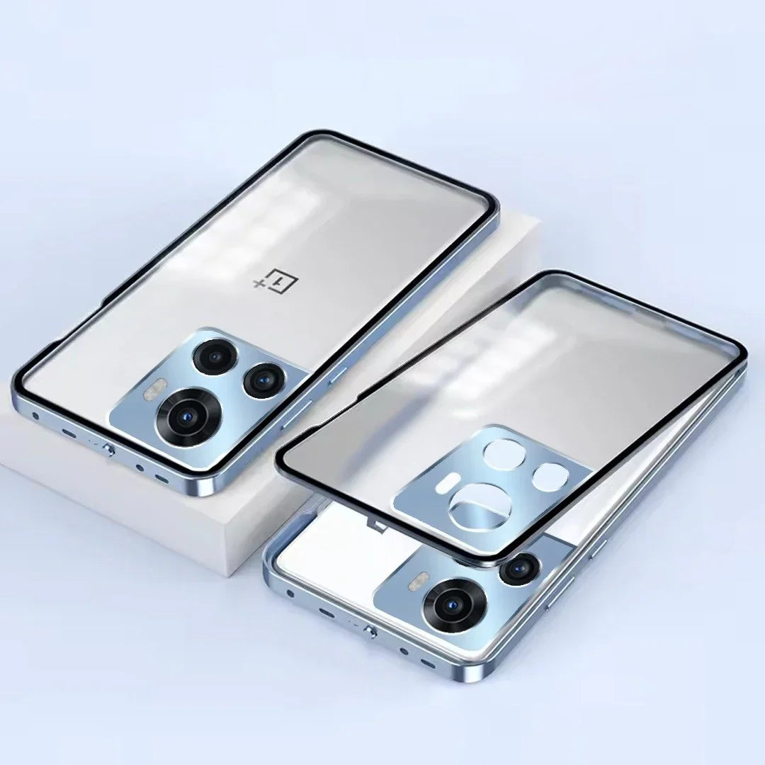 Aluminium Frame Glass Back Case For OnePlus
