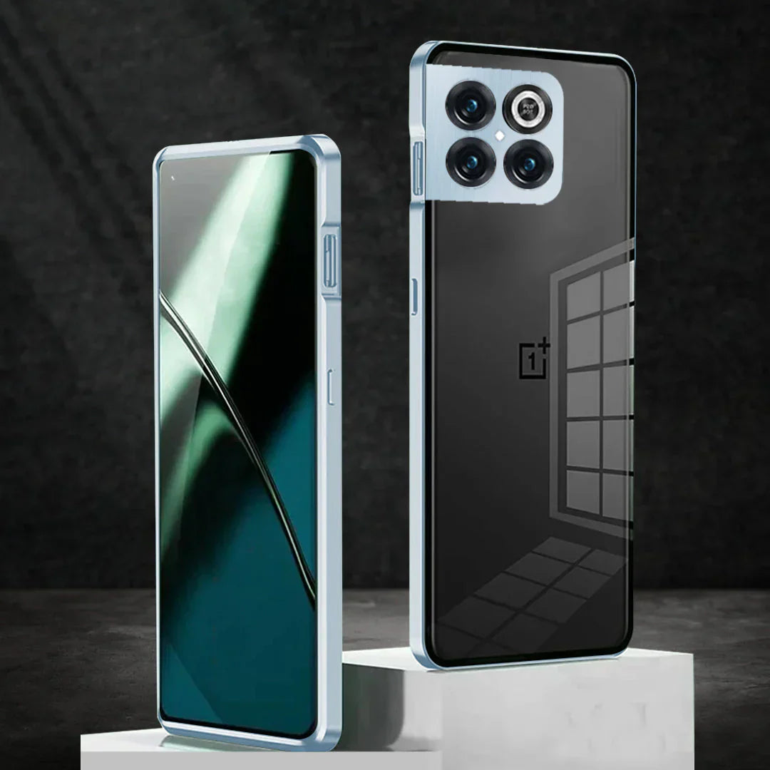 Aluminium Frame Glass Back Case For OnePlus