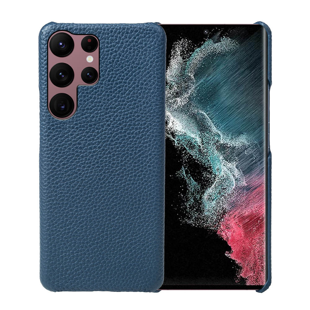 Luxury Real Leather S Series Phone Case For Samsung (Lychee Pattern)