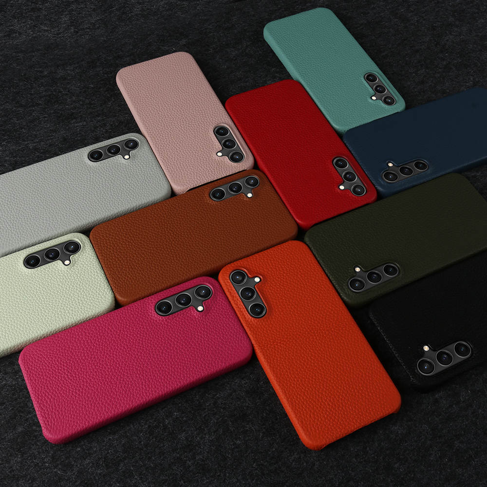 Luxury Real Leather S Series Phone Case For Samsung (Lychee Pattern)