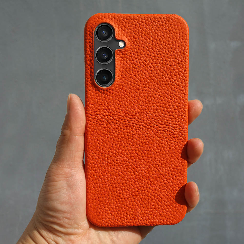 Luxury Real Leather S Series Phone Case For Samsung (Lychee Pattern)
