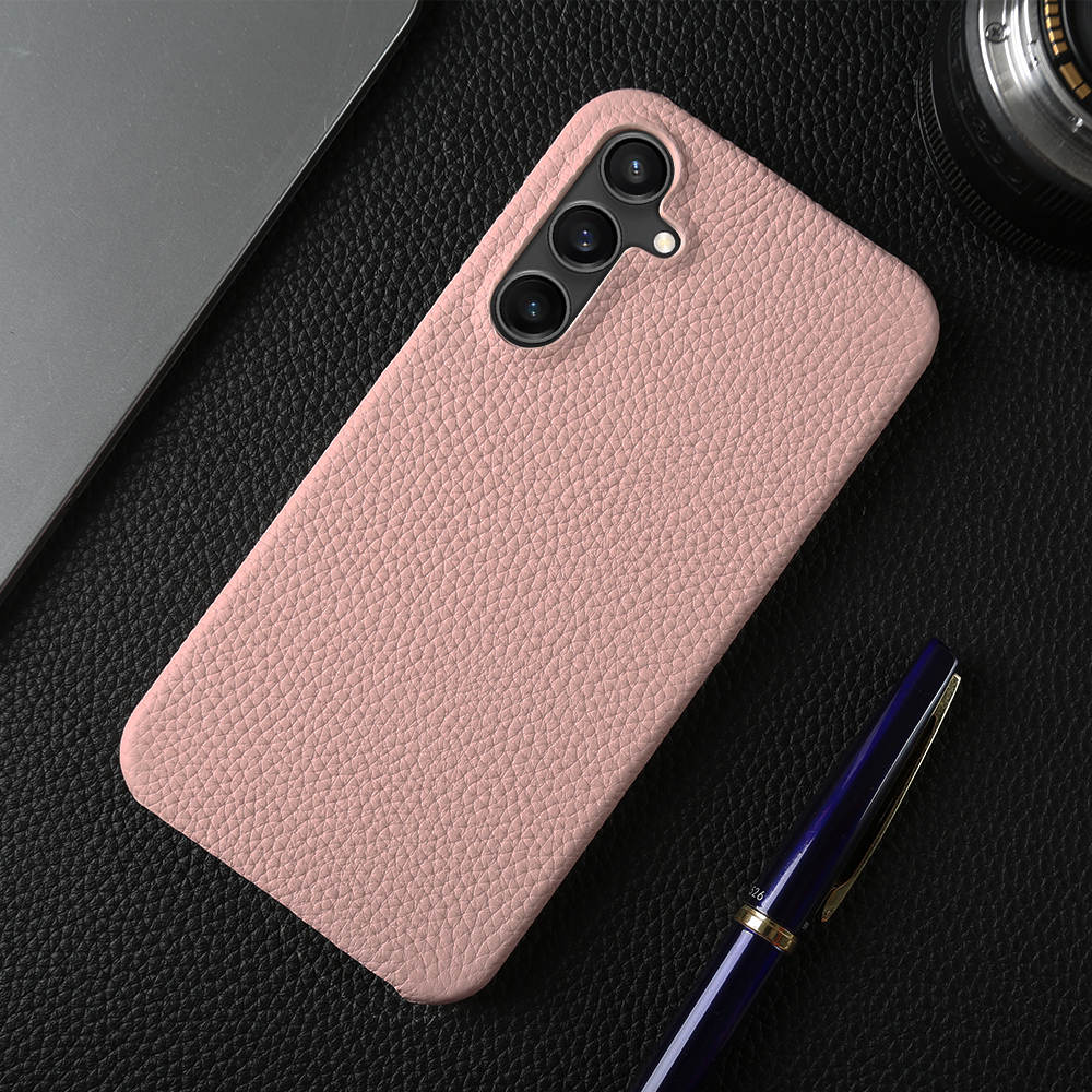 Luxury Real Leather S Series Phone Case For Samsung (Lychee Pattern)