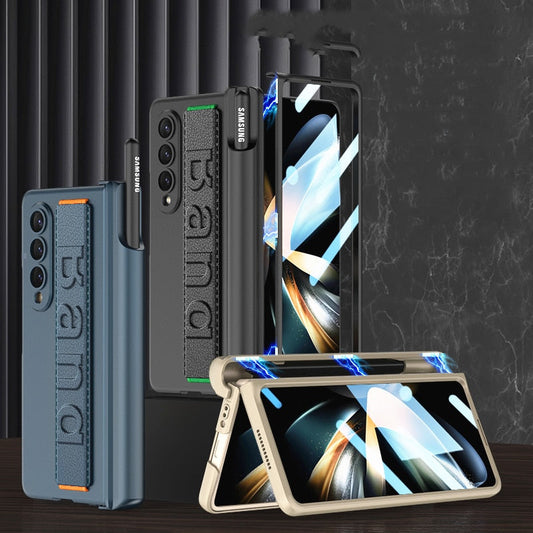 Galaxy Z Fold Wristband Magnetic Hinge Pen Holder Strap Case