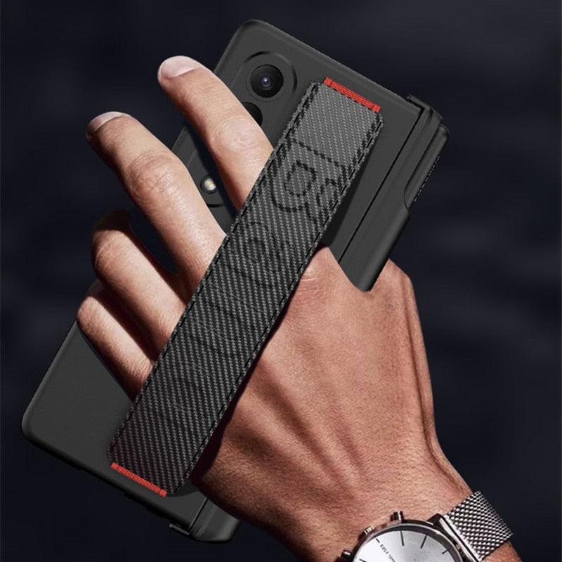 Galaxy Z Fold Wristband Magnetic Hinge Pen Holder Strap Case
