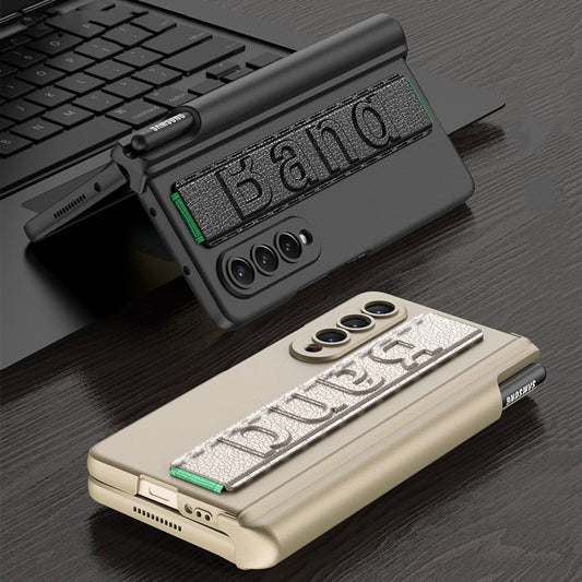 Galaxy Z Fold Wristband Magnetic Hinge Pen Holder Strap Case