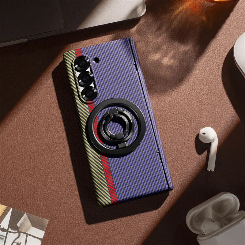 Galaxy Z Fold Carbon Fiber 360° Protective Case  – Full Body Shockproof Cover