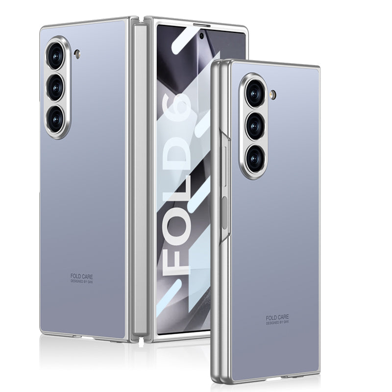 Galaxy Z Fold Matte Shine with Front Glass Protection Case