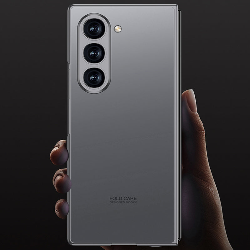 Galaxy Z Fold Matte Shine with Front Glass Protection Case