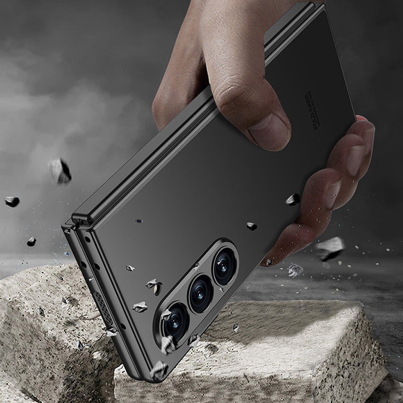 Galaxy Z Fold Matte Shine with Front Glass Protection Case