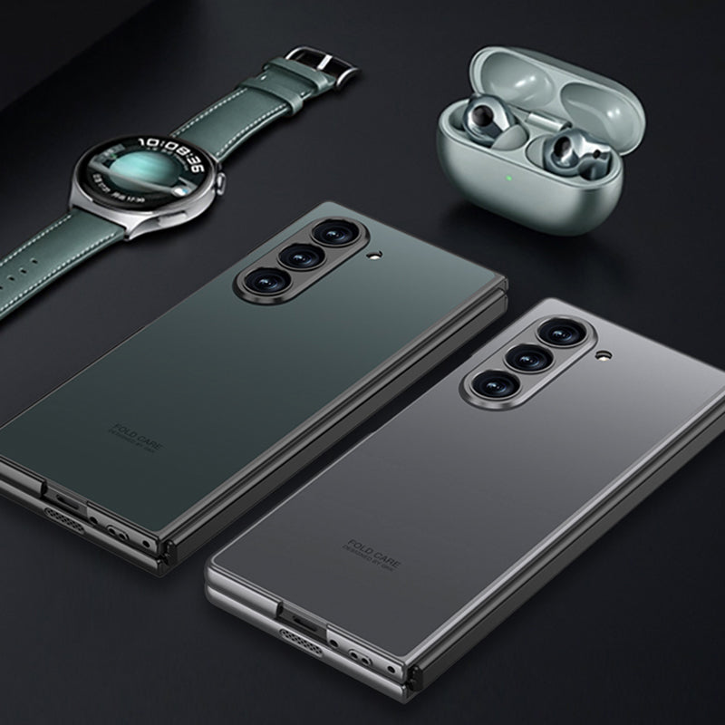Galaxy Z Fold Matte Shine with Front Glass Protection Case