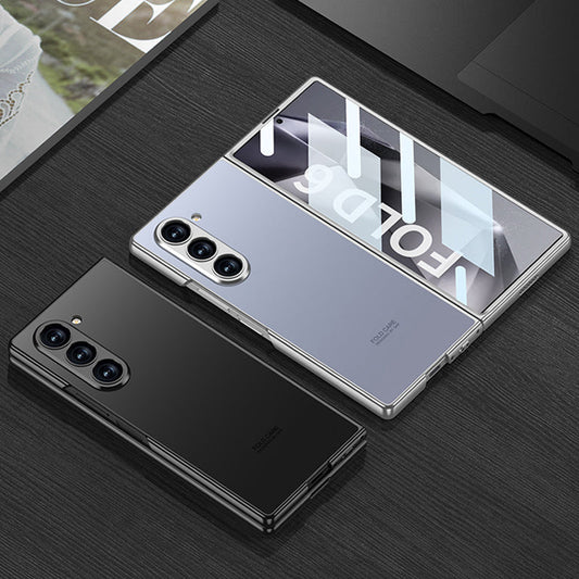 Galaxy Z Fold Matte Shine with Front Glass Protection Case