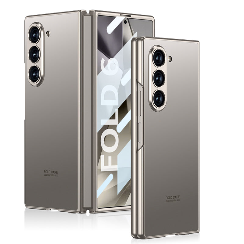 Galaxy Z Fold Matte Shine with Front Glass Protection Case