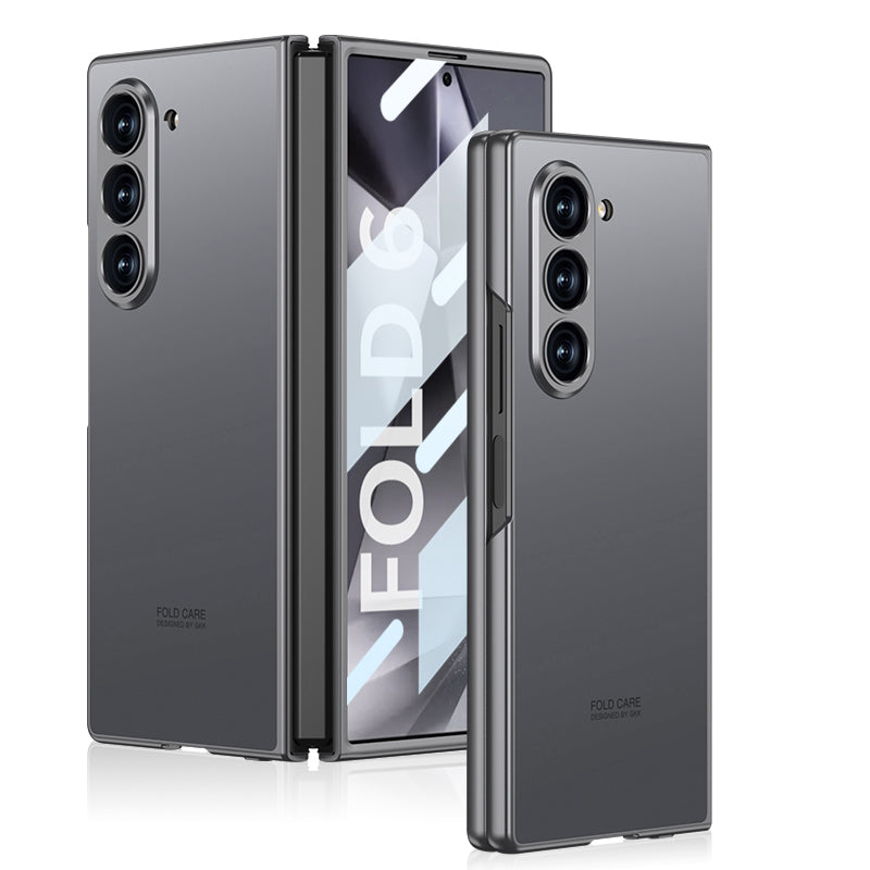 Galaxy Z Fold Matte Shine with Front Glass Protection Case