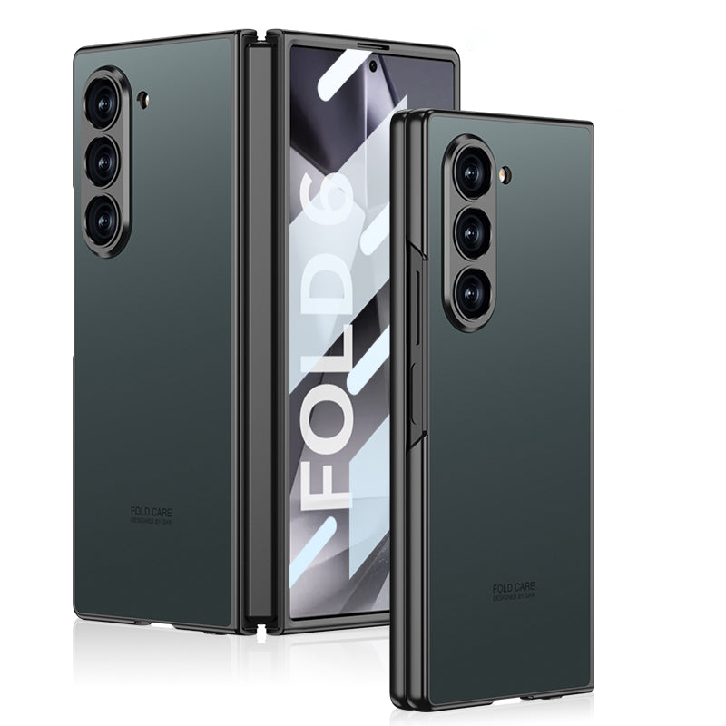 Galaxy Z Fold Matte Shine with Front Glass Protection Case