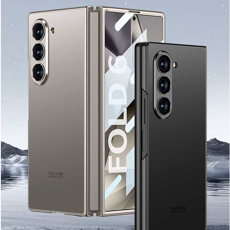 Galaxy Z Fold Matte Shine with Front Glass Protection Case