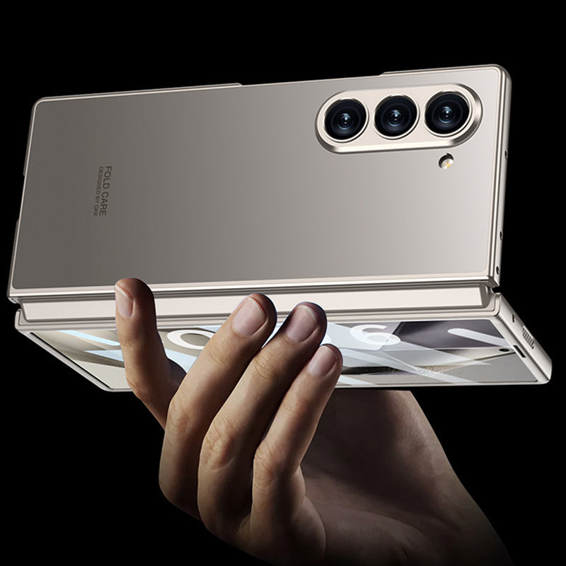Galaxy Z Fold Matte Shine with Front Glass Protection Case
