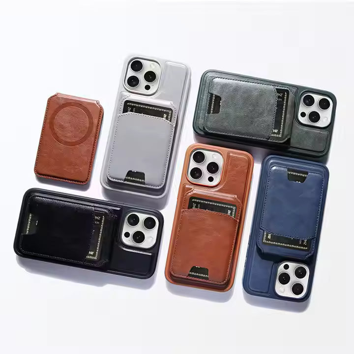 Card Holder Leather Magnetic Phone Cover