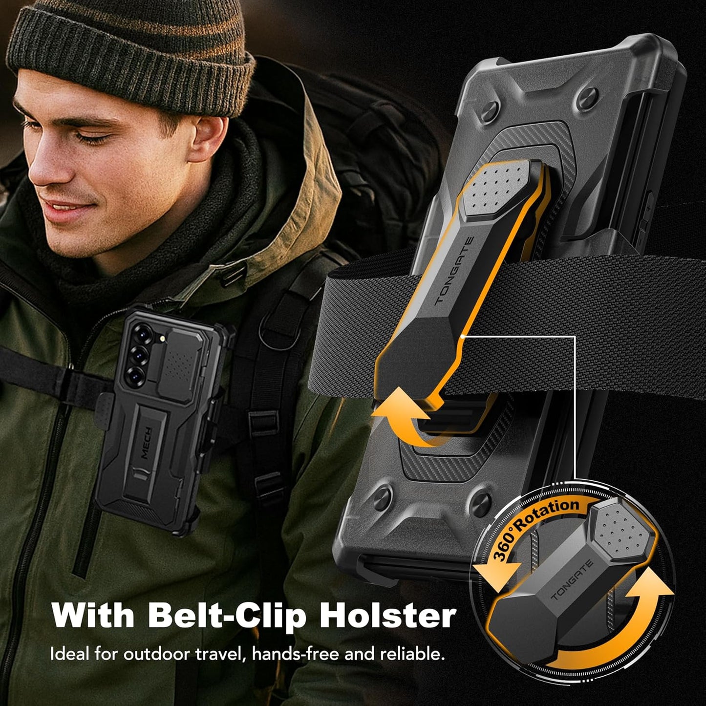 Z Fold Series Case Built-in Stand and Belt Clip